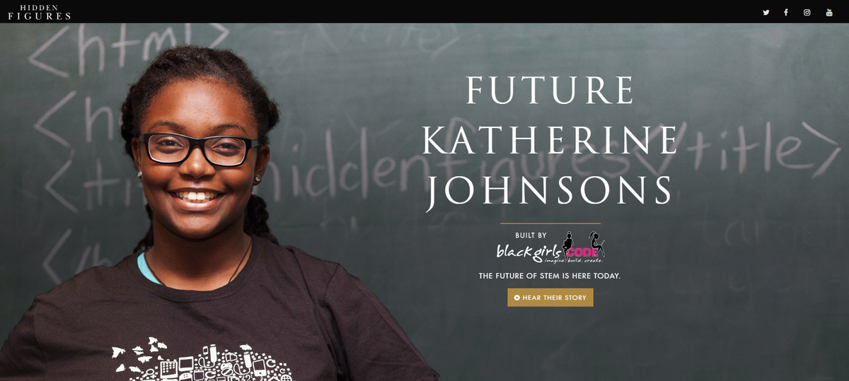 Black Girls CODE Hidden Figures Website
