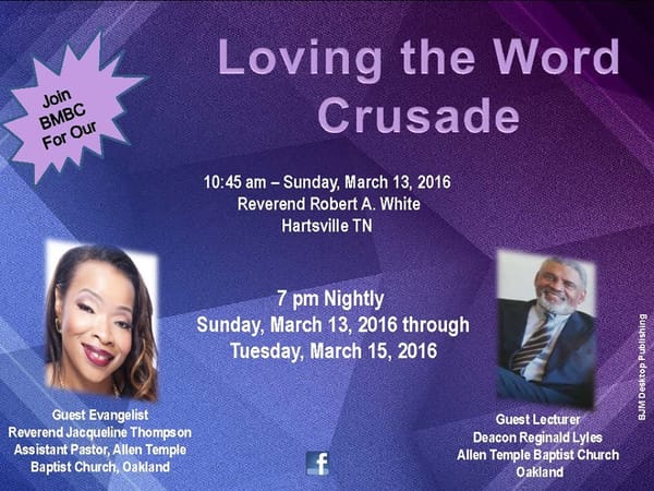 Bethlehem Mbc Lent Revival 2016